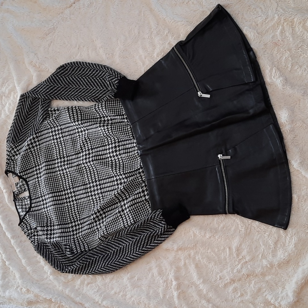 🔥🔥🔥SALE🔥🔥🔥Michael Kors Real Leather Black Skirt